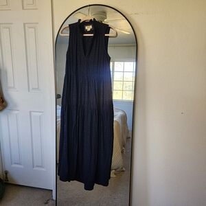 Maeve By Anthropologie Navy Sleeveless Textured Dress - Sz XS